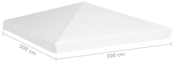 Fehér pavilon-tetőponyva 270 g/m² 3 x 3 m