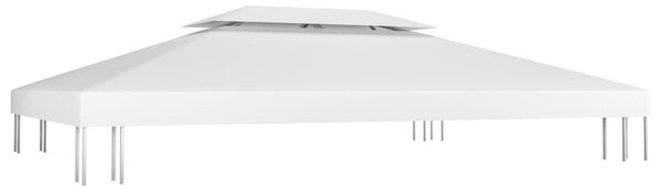 Fehér kétszintes pavilon-tetőponyva 310 g/m² 4 x 3 m