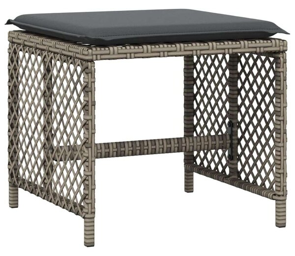 VidaXL 11 részes szürke polyrattan kerti ülőgarnitúra párnákkal