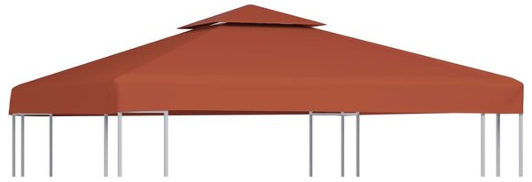 Terrakotta kétszintes pavilon tetőponyva 310 g/m² 3 x 3 m