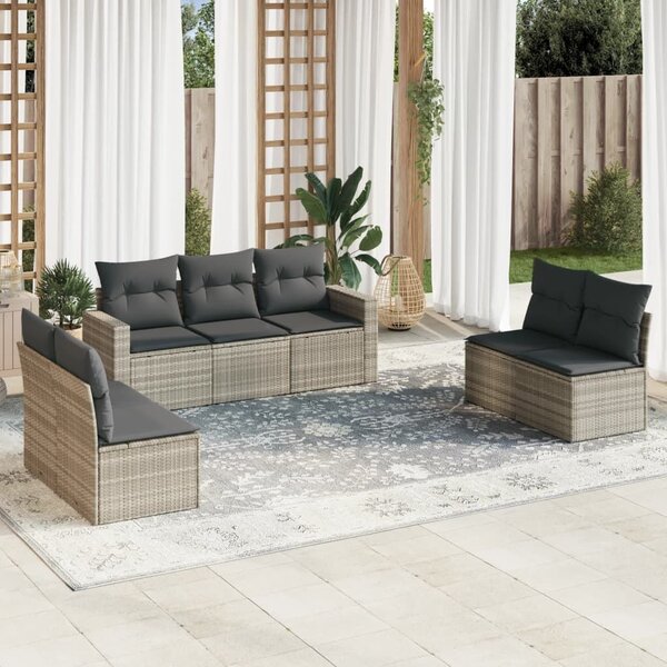 VidaXL Polyrattan Kerti Ülőgarnitúra - 7 részes