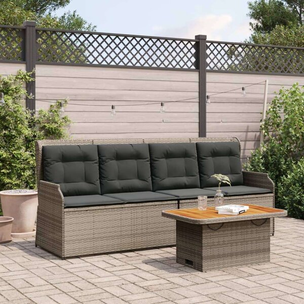 VidaXL Polyrattan Kerti Ülőgarnitúra - 3 részes - Szürke