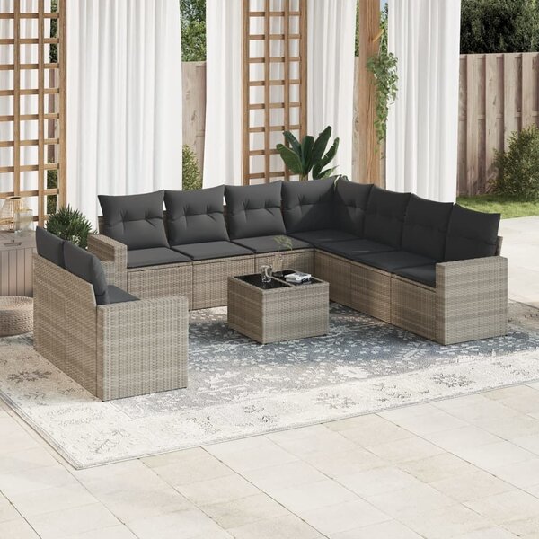 VidaXL Polyrattan Kerti Ülőgarnitúra - 10 részes