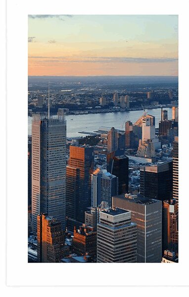 Poszter paszpartuval, New York város panorámája