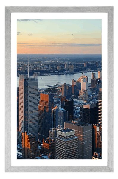 Poszter paszpartuval, New York város panorámája