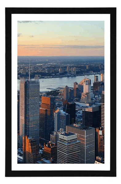 Poszter paszpartuval, New York város panorámája