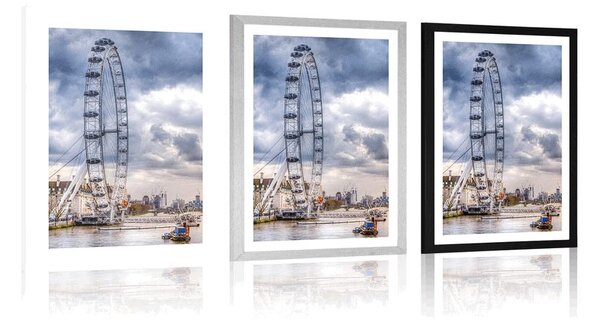 Poszter paszpartuval: egyedi London és a Temze folyó
