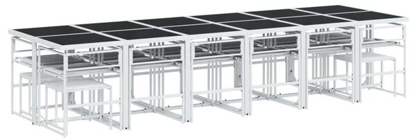 VidaXL Kertbútor Szett - 17 Részes - Fehér