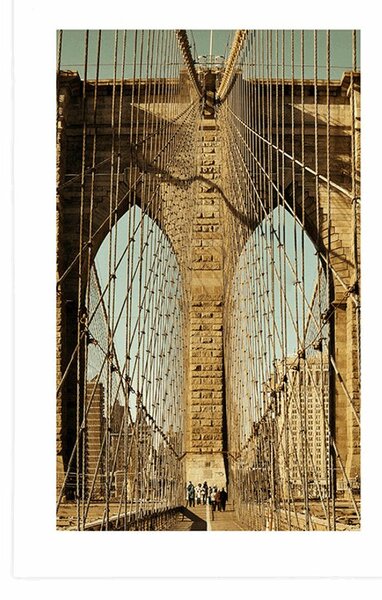 Poszter paszpartuval, Manhattan híd New Yorkban