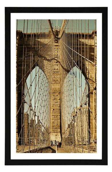 Poszter paszpartuval, Manhattan híd New Yorkban