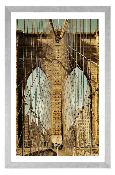 Poszter paszpartuval, Manhattan híd New Yorkban