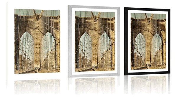 Poszter paszpartuval, Manhattan híd New Yorkban