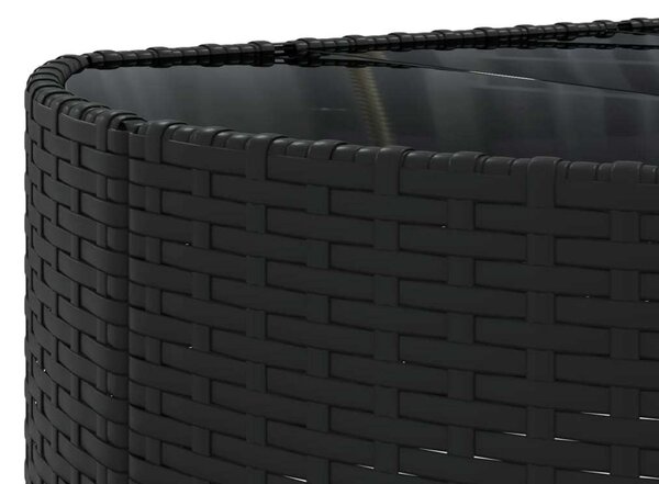 VidaXL Polyrattan Kerti Ülőgarnitúra - 8 részes - Fekete