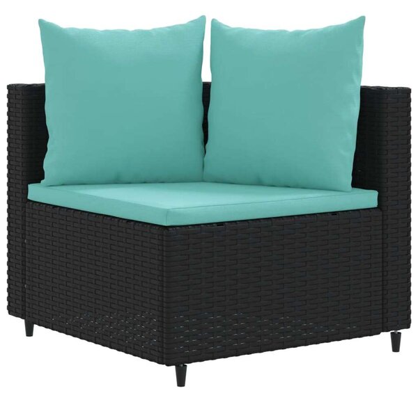 VidaXL Polyrattan Kerti Ülőgarnitúra - 8 részes - Fekete