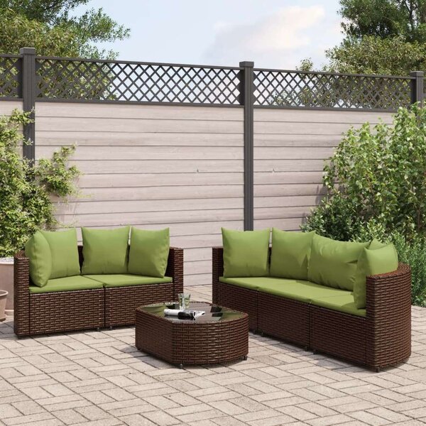 VidaXL Polyrattan Kerti Ülőgarnitúra - 6 Részes