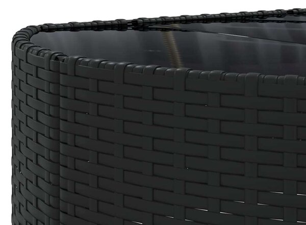 VidaXL Polyrattan Kerti Ülőgarnitúra - 7 részes - Fekete