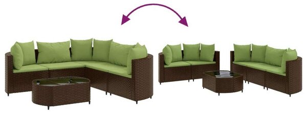VidaXL Polyrattan Kerti Ülőgarnitúra - 6 Részes
