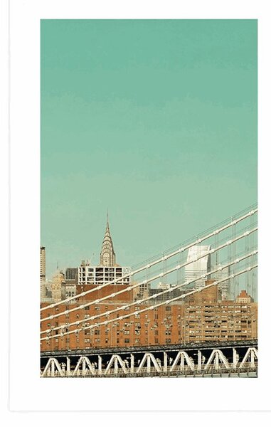 Poszter paszpartuval New York felhőkarcolóival