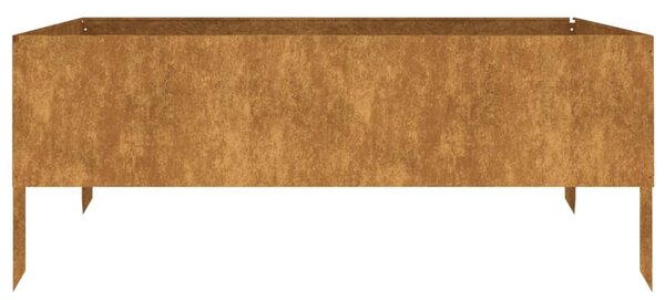 Corten acél kerti magaságyás 100 x 100 x 41 cm