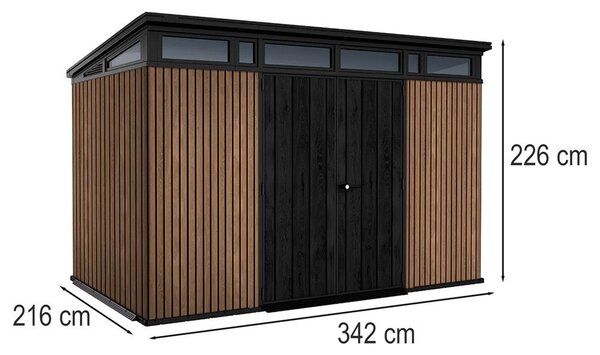 Signature PENT 11x7 műanyag kerti ház velencei barna