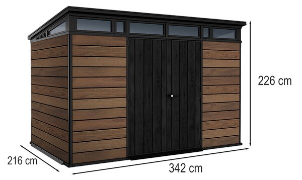 Signature PENT 11x7 műanyag kerti ház dió
