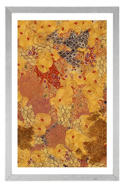 Poszter paszpartuval, absztrakció G. Klimt stílusában