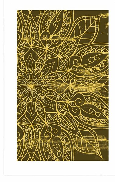Poszter paszpartuval, mandala textúra