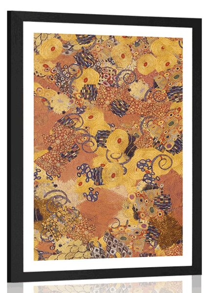 Poszter paszpartuval – G. Klimt által inspirált absztrakció