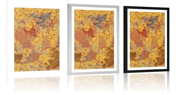 Poszter paszpartuval, absztrakció G. Klimt stílusában