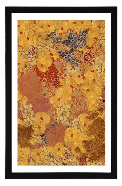 Poszter paszpartuval, absztrakció G. Klimt stílusában