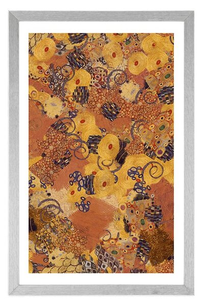 Poszter paszpartuval – G. Klimt által inspirált absztrakció
