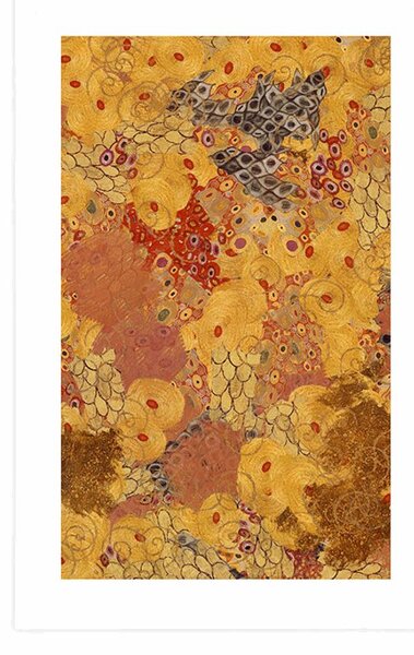 Poszter paszpartuval, absztrakció G. Klimt stílusában