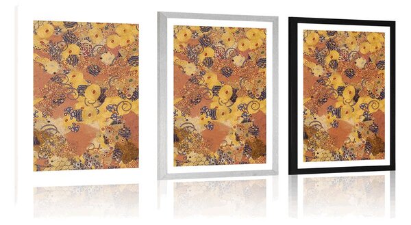 Poszter paszpartuval – G. Klimt által inspirált absztrakció