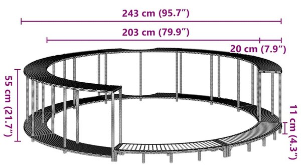Pezsgőfürdő körülvevő tárolóval és fa lépcsővel szürke