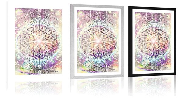 Poszter paszpartával: Mandala érdekes kivitelben