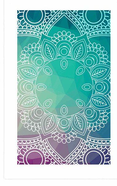 Poszter paszpartuval pasztell Mandala