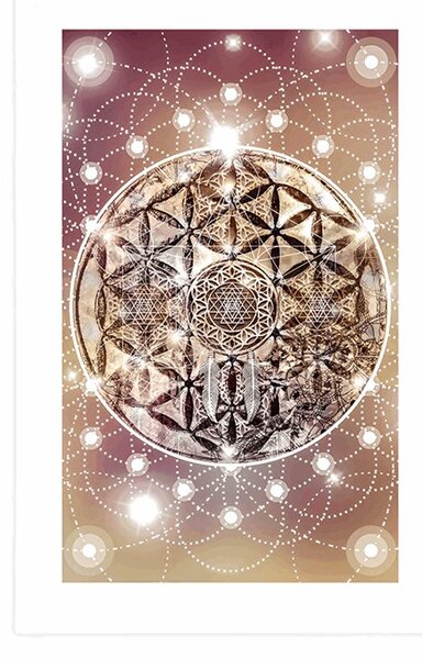 Poszter paszpartuval elbűvölő mandala