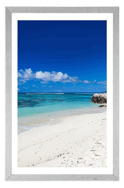 Poszter paszpartuval Anse Source strand