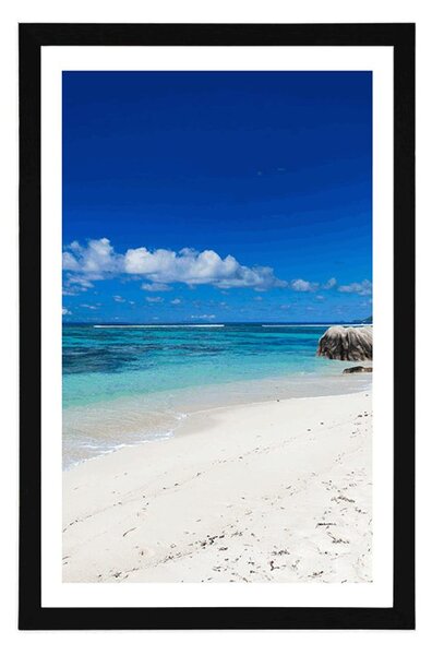 Poszter paszpartuval Anse Source strand
