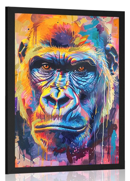 Poszter gorilla festmény utánzata