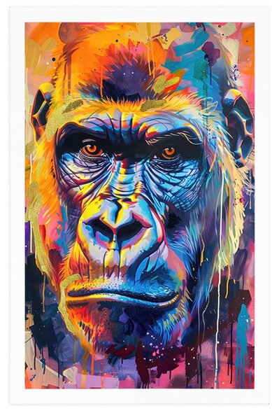 Poszter gorilla festmény utánzata