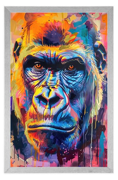 Poszter gorilla festmény utánzata