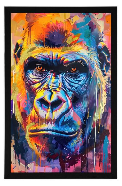 Poszter gorilla festmény utánzata