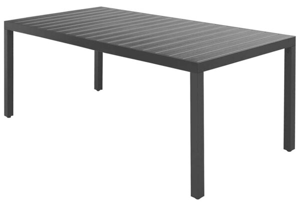 VidaXL 9 részes fekete PVC rattan kerti étkezőgarnitúra