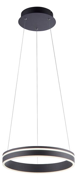 Smart hanglamp donkergrijs 40 cm met afstandsbediening - Ronith