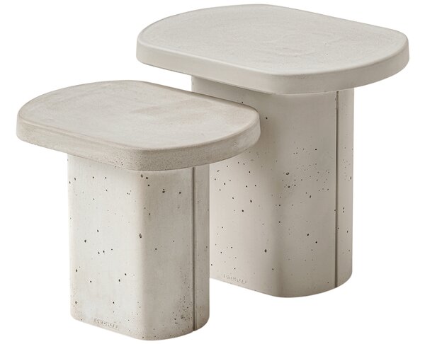 Pedrali Caementum világosszürke beton kerti oldalasztal 39,5 x 30 cm