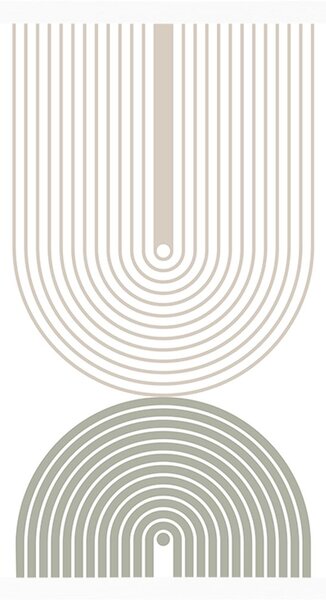 Poszter minimalista szivárványok Mid-Century