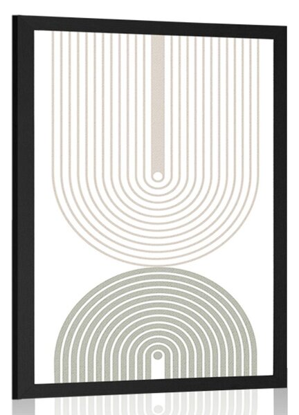Poszter minimalista szivárványok Mid-Century