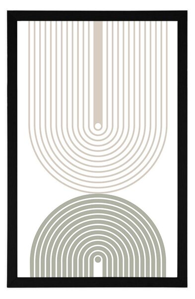 Poszter minimalista szivárványok Mid-Century