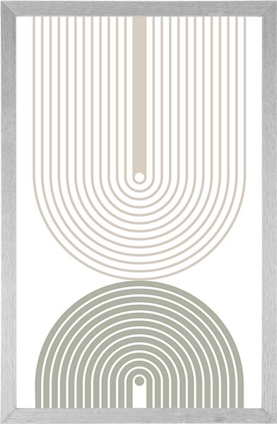 Poszter minimalista szivárványok Mid-Century